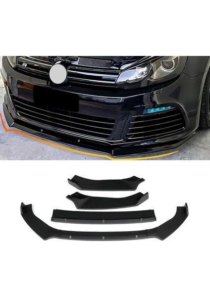 Vw golf 6 R ön tampon altı lip 3 parça kulaklı