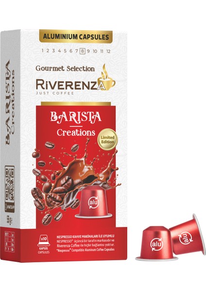Limited Edition Gourmet Selection Nespresso Uyumlu Kapsül Kahve Barista Creations 10 Kapsül