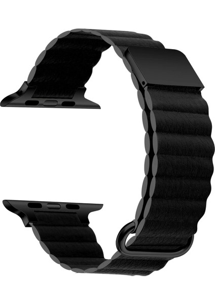 ​​​Watch 42MM Kordon Şık Manyetik Tokalı Pu Deri Strap Kayış KRD78