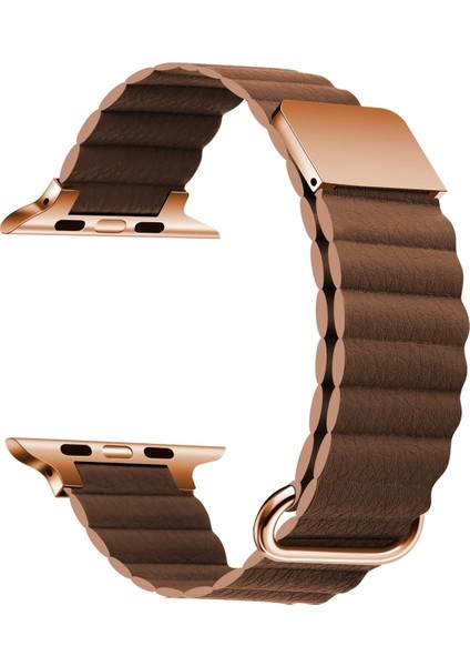​​​Watch 7 41MM Kordon Şık Manyetik Tokalı Pu Deri Strap Kayış KRD78
