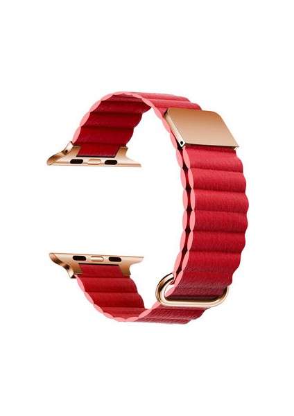 ​​​Watch 42MM Kordon Şık Manyetik Tokalı Pu Deri Strap Kayış KRD78