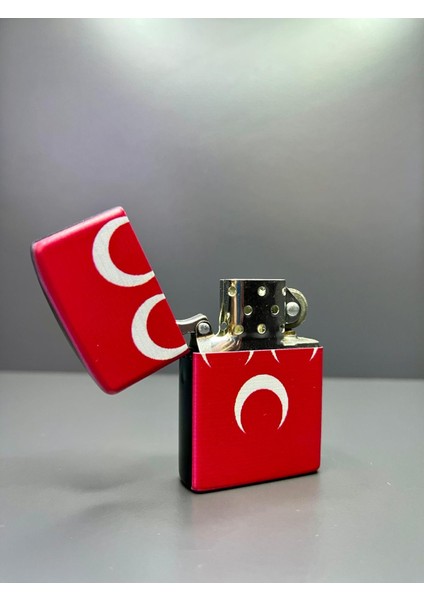 Zippo Model Lazer Baskı Benzinli Metal Çakmak