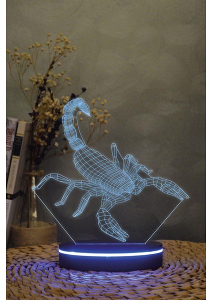 Akrep - 3 Boyutlu 16 Renk Dekoratif Gece Lambası 3d fiyatları