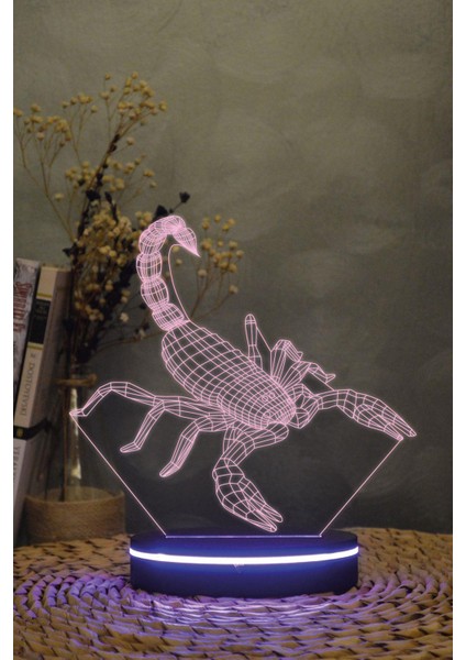 Akrep - 3 Boyutlu 16 Renk Dekoratif Gece Lambası 3d modelleri