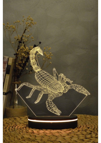 Akrep - 3 Boyutlu 16 Renk Dekoratif Gece Lambası 3d fırsatları