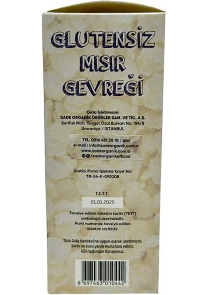 Gurme Glutensiz Mısır Gevreği 250 Gr.