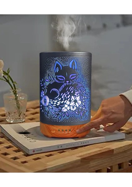200 ml Ultrasonik hava nemlendirici, aroma difüzörü, LED ışıklı, kumandalı, 7 renk