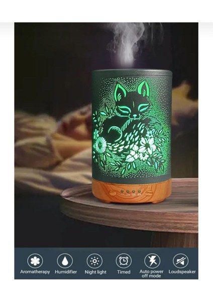 200 ml Ultrasonik hava nemlendirici, aroma difüzörü, LED ışıklı, kumandalı, 7 renk modelleri