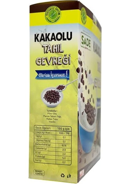 Gurme Glutensiz Kakaolu Tahıl Gevreği 500 gr