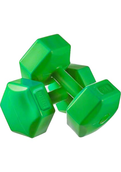 Tekno Trust Yeşil 3 kg x 2 Adet 6 kg Dambıl Seti 6 kg Dumbell Set