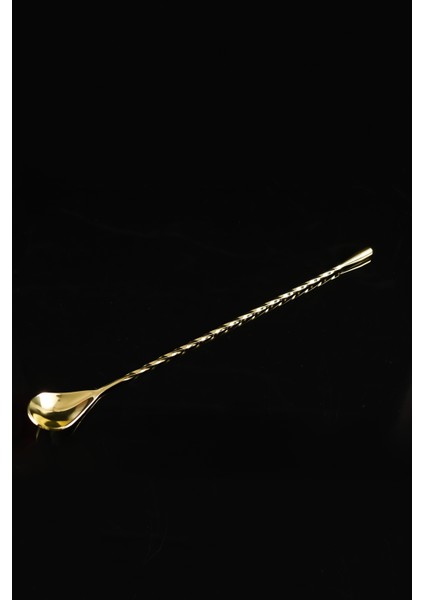 Gold 30cm Paslanmaz Metal Bar Kaşığı