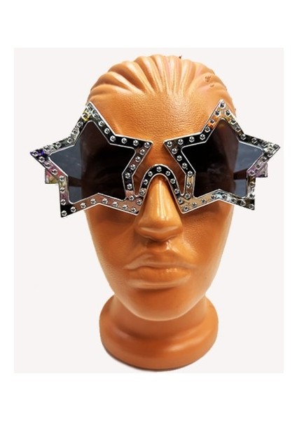 Gümüş Yıldız Metalize Parti Gözlüğü