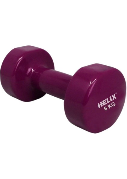 Mor PVC Dambıl 6 KG, dayanıklı ve şık spor ekipmanı, Türkiye üretimi