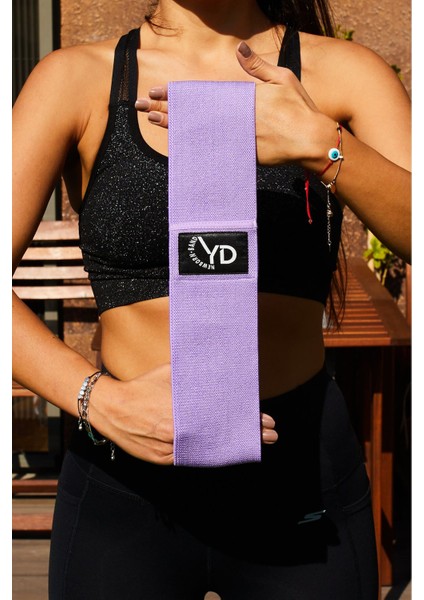 Orta Sertlik Mor Direnç Lastiği, Egzersiz ve Fitness İçin Güçlendirme Bantı