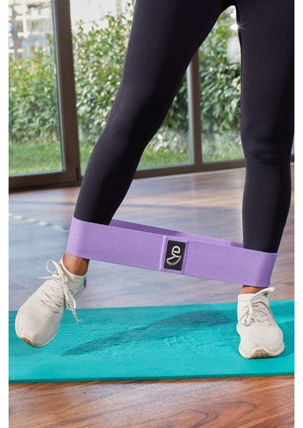 Orta Sertlik Mor Direnç Lastiği, Egzersiz ve Fitness İçin Güçlendirme Bantı