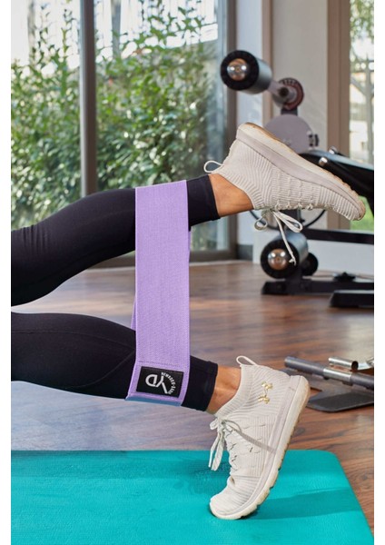 Orta Sertlik Mor Direnç Lastiği, Egzersiz ve Fitness İçin Güçlendirme Bantı