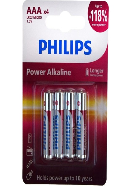 Power Alkalin 4'lü Blister İnce Pil Aaa