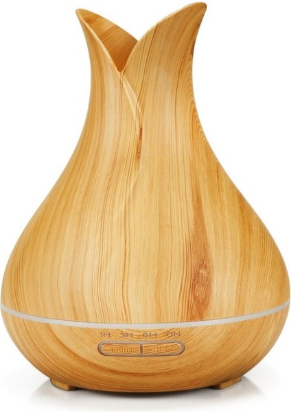 Ultrasonik Aroma Difüzörü 7 Renk Led Işıklı Aromatik Oda Kokusu Hava Nemlendirici 550 ml Kahve