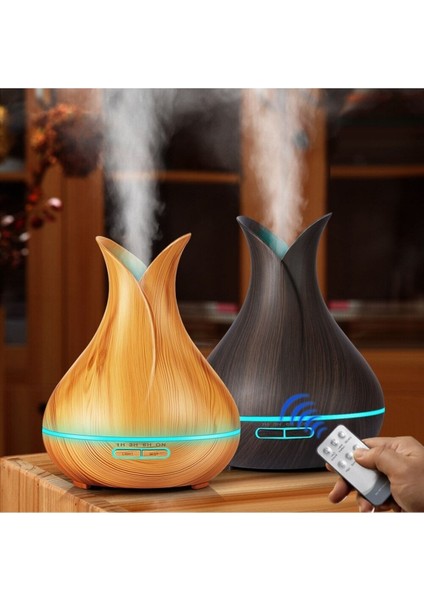 Ultrasonik Aroma Difüzörü 7 Renk Led Işıklı Aromatik Oda Kokusu Hava Nemlendirici 550 ml Kahve modelleri