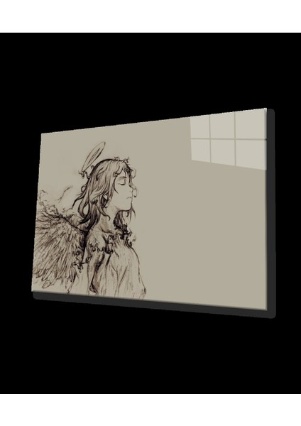 Kadınlar Melek Haibane Renmei Cam Tablo