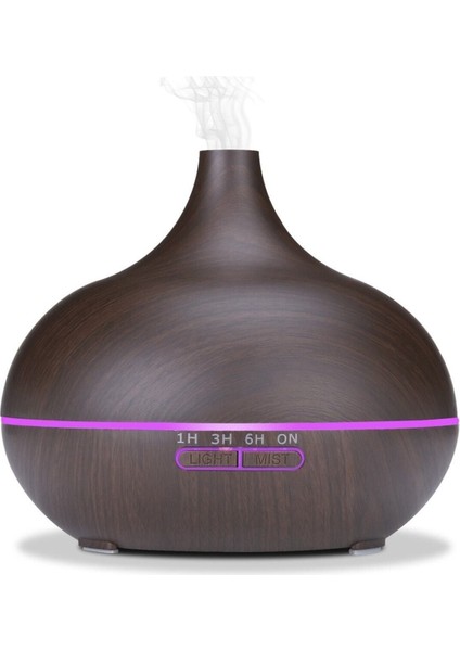 Ahşap Görünüm Ultrasonik Difüzör, 7 Renk LED Işıklı, 550ml, Kahverengi, 2 Yıl Garanti modelleri