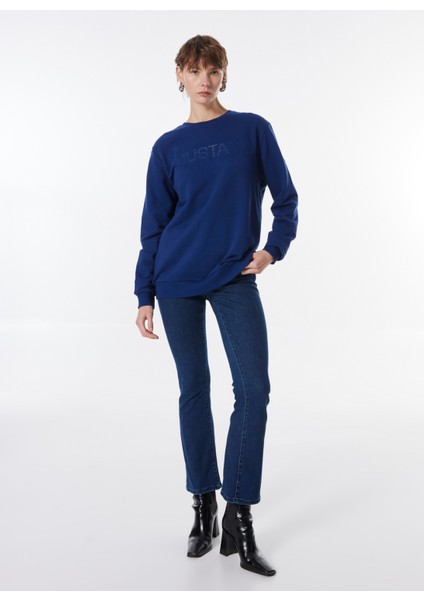 Lacivert Erkek Bisiklet Relaxed Baskılı Sweatshirt M4WM-SWT-1819 fiyatları