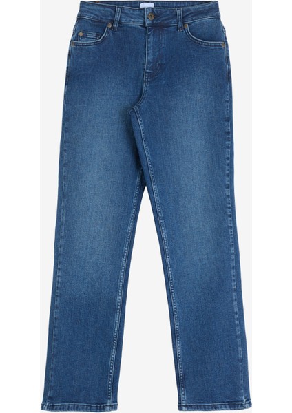 Normal Bel Düz Paça Straight Mavi Kadın Denim Pantolon Crosby Relax Straıght modelleri