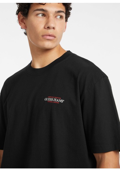 Bisiklet Yaka Siyah Erkek T-Shirt M4BI75K8FQ4JBLK Gj Ss Cn Os Amerıca fırsatları