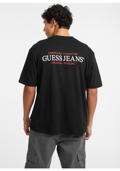 Bisiklet Yaka Siyah Erkek T-Shirt M4BI75K8FQ4JBLK Gj Ss Cn Os Amerıca indirimleri