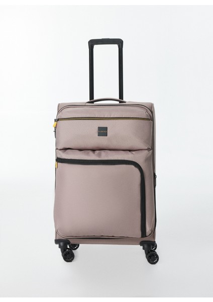 Vizon Çekçekli Kumaş Valiz 029 Orta