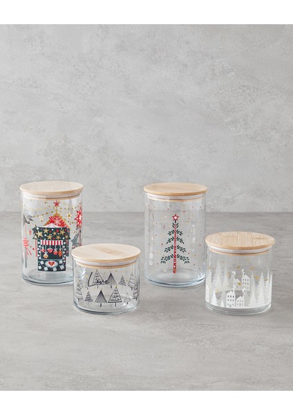 Winter Joy Cam Kavanoz 535 ml Şeffaf