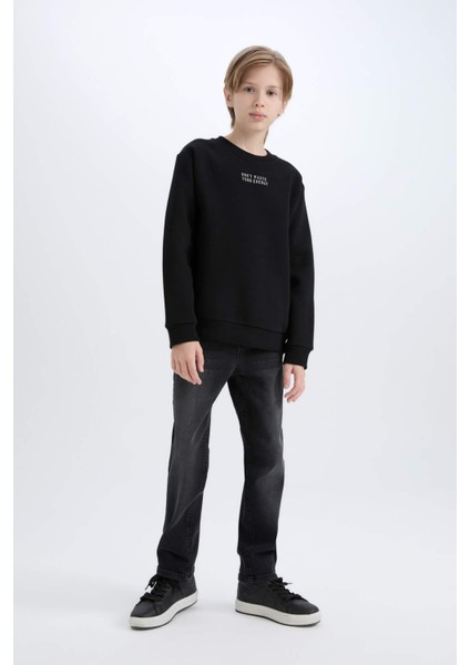 Erkek Çocuk Bisiklet Yaka Sırt Baskılı Sweatshirt D3035A824WN fiyatları