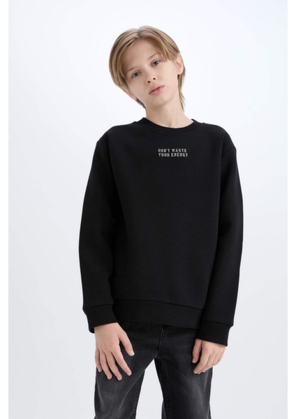Erkek Çocuk Bisiklet Yaka Sırt Baskılı Sweatshirt D3035A824WN fırsatları