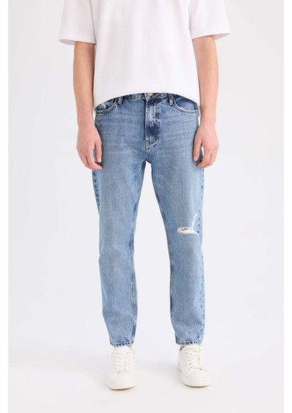 90's Slim Fit Dar Kalıp Yüksek Bel Dar Paça Jean Pantolon C5743AX24AU
