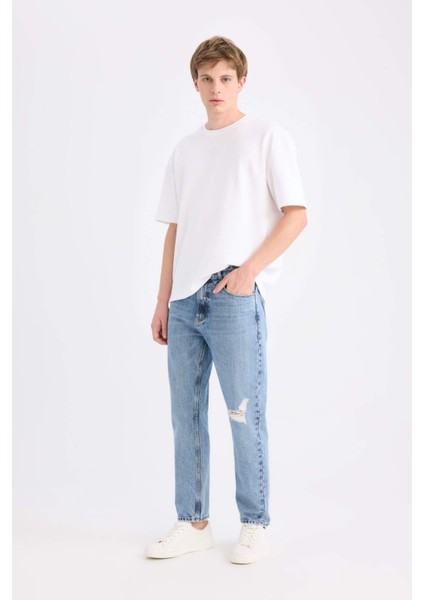 90's Slim Fit Dar Kalıp Yüksek Bel Dar Paça Jean Pantolon C5743AX24AU