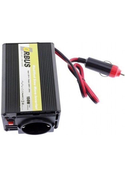 12V Dc 230V Ac Inverter 150W (Modifiye) (Usb Çıkışlı-Çakmak Fişli)