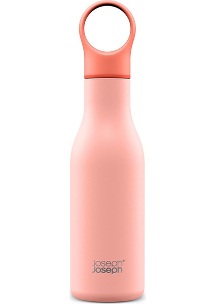 81119 Loop Vakum Yalıtımlı Içecek Şişesi 500 ml Mercan, Paslanmaz Çelik: %65, Tpr: %20, Polipropilen: %10, Silikon: %5, Mercan Kırmızısı
