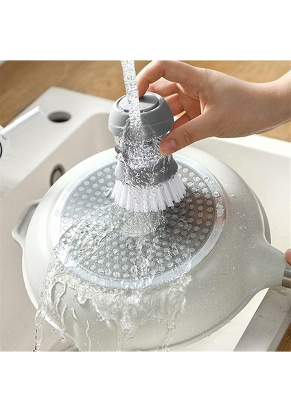 Dispenser Kitchen Brush Sıvı Deterjan Hazneli Bulaşık Fırçası ve Stand