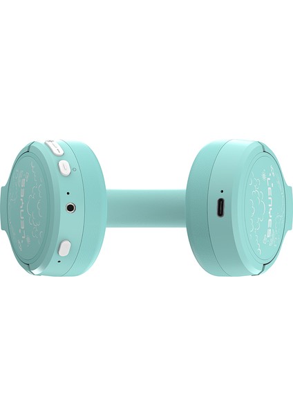 Çocuklara Özel Kulak Üstü Kablolu ve Bluetooth Kulaklık LKH31 Ayarlanabilir V5.4 Yeşil