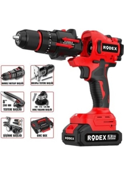 Rodex Akülü Çok Amaçlı 5 Fonksiyonlu Makine