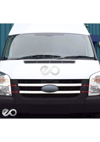 Ford Transit Krom Ön Panjur 2 Prç. 2007 Üzeri P. Çelik