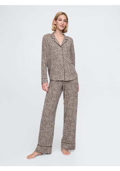 Kadın Kahverengi Modal Pijama Üstü fırsatları