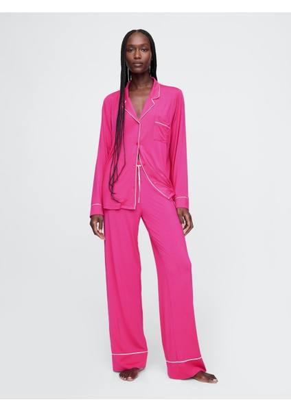 Kadın Pembe Modal Karışımlı Pijama Altı