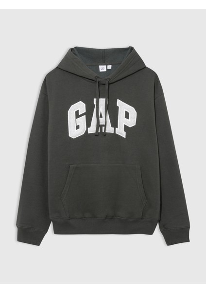 Kadın Koyu Yeşil  Logo Fleece Sweatshirt