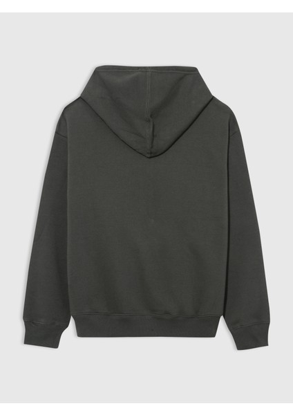 Kadın Koyu Yeşil  Logo Fleece Sweatshirt