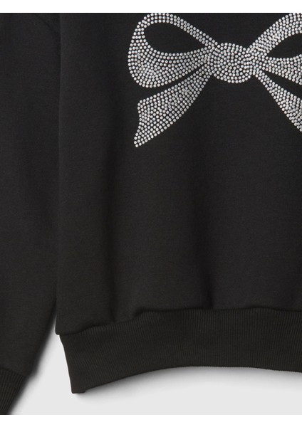 Kız Bebek Siyah Desenli Sweatshirt Set
