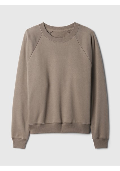 Kadın Kahverengi Vintage Soft Raglan Sweatshirt