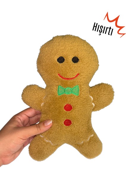 Yılbaşı Kurabiyesi Peluş Köpek Oyuncağı Hışırtı Sesli Peluş Kurabiye Köpek Oyuncağı
