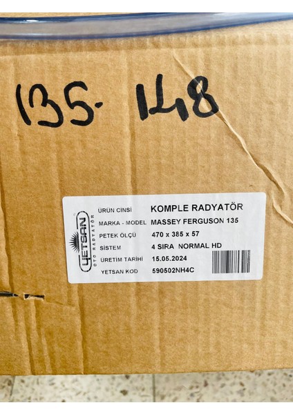 Massey Ferguson 135-148 Full Bakır Yetsan Radyatör