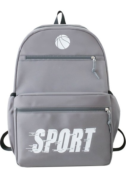 Basit Erkek Sırt Çantası Ortaokul ve Lise Öğrenci Çantası Kadın Büyük Kapasiteli Sırt Çantası Eğlence Spor Seyahat (Yurt Dışından)